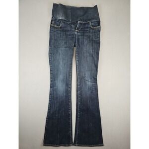 MISS SIXTY Maternity Jeans Size 30x33 Blue Dark Wash Bootcut Denim Altered BOHO
